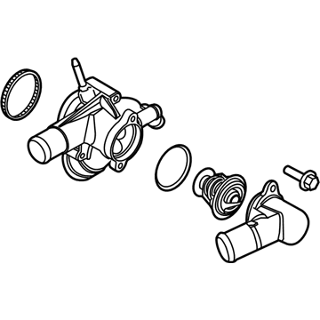 Ford AT4Z-8A586-C Connection Water Outlet