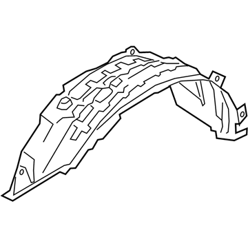 KB3Z-16102-E Ford Fender Liner, Front Passenger Side Illustration 1 of 1