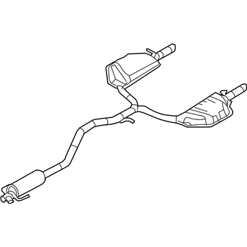 Mercury 9E5Z-5230-F Muffler Assembly - Centre And Rear
