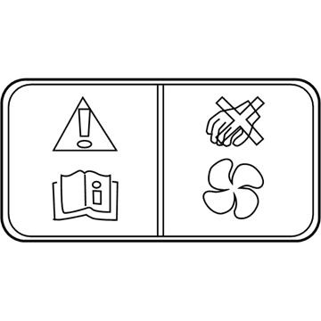 Ford XW4Z-8653-BA Decal - Radiator Fan Warning