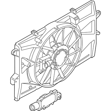 Ford BG1Z-8C607-A Motor And Fan Assembly - Engine Cooling