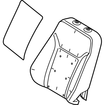 Ford D2BZ-5464810-F Seat Back Pad, Front Passenger Side D2BZ-5464810-F Ford Seat Back Pad, Front Passenger Side Illustration 1 of 1