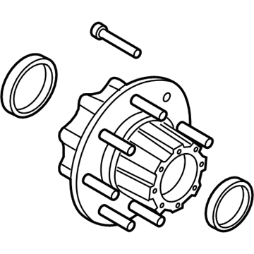 Ford M2MZ-1109-D Hub Assembly - Wheel M2MZ-1109-D Ford Hub Assembly - Wheel Illustration 1 of 1