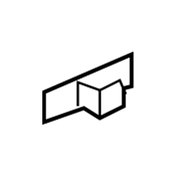 FL1Z-78613C58-AB Ford Cup Holder Clip, Rear Passenger Side Illustration 1 of 1