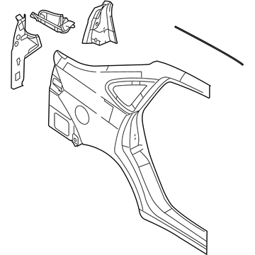 8S4Z-5427840-A Ford Quarter Panel, Rear Outer Passenger Side Illustration 1 of 1