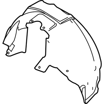 Ford 8S4Z-54278B50-A Splash Shield, Rear Passenger Side 8S4Z-54278B50-A Ford Splash Shield, Rear Passenger Side Illustration 1 of 1