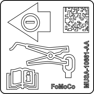 Lincoln MU5Z-5400014-A Battery Label