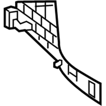 Ford 9L3Z-1504608-AC Closure Panel, Charcoal, Passenger Side 9L3Z-1504608-AC Ford Closure Panel, Charcoal, Passenger Side Illustration 1 of 1
