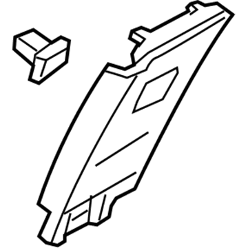 GD9Z-5424356-AA Ford Upper Center Pillar Trim, Passenger Side Illustration 1 of 1