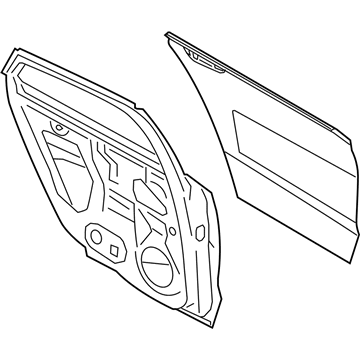 Lincoln EP5Z-5424631-A Door Assembly - Rear Less Hinges