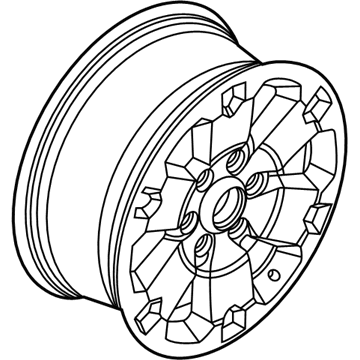 KB3Z-1007-H Ford Wheel, Alloy, Black Illustration 1 of 1