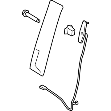 FL3Z-1520555-TE Ford Molding - Door Outside Illustration 1 of 1
