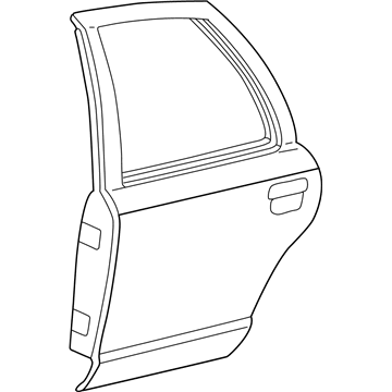 Ford 2W7Z-5424630-AA Door Assembly - Rear Less Hinges