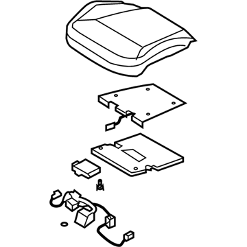 Ford 9S4Z-54632A22-A Cover And Pad - Front Seat Back