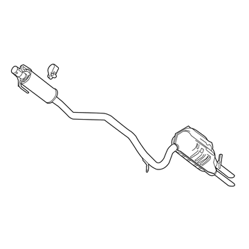 Ford 9E5Z-5230-K Muffler Assembly - Centre And Rear