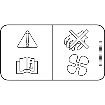 Lincoln XW4Z-8653-BA Decal - Radiator Fan Warning