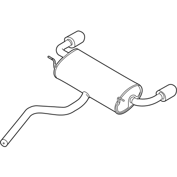 Lincoln LX6Z-5A289-DL Muffler Assembly - Rear