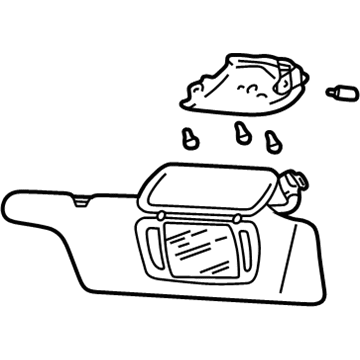 Ford 3R3Z-7604104-BAA Visor Assembly - Sun