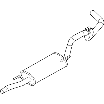 Ford BL3Z-5230-F Muffler And Pipe Assembly - Rear