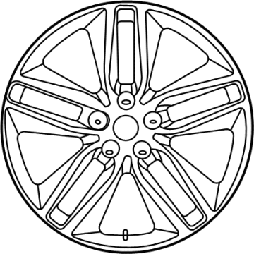 FT4Z-1007-A Ford Wheel, Alloy, Silver Illustration 1 of 1