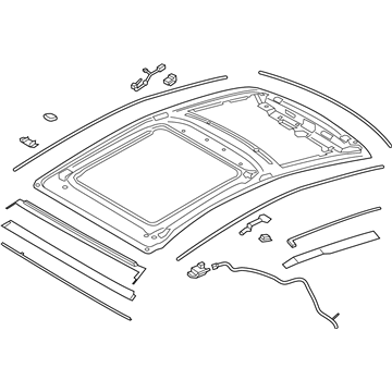 Lincoln FP5Z-5450056-A Frame - Sliding Roof Panel Opening