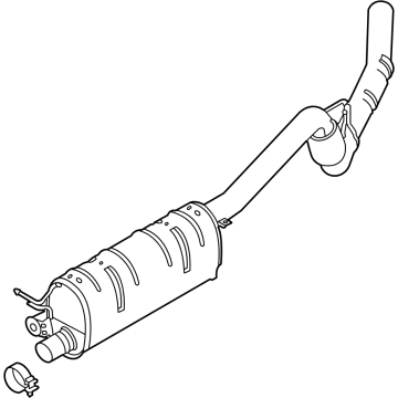 Ford LC3Z-5230-C Muffler And Pipe Assembly - Rear