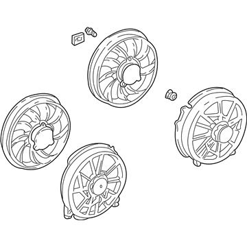 Ford 5F1Z-8C607-C Motor And Fan Assembly - Engine Cooling