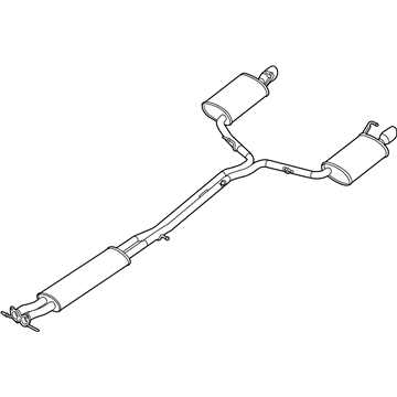 Lincoln DE9Z-5230-C Muffler Assembly - Centre And Rear