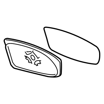 Ford BK3Z-17K707-A Glass Assembly - Rear View Outer Mirror