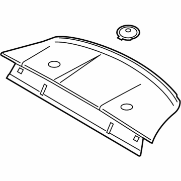 Ford PR3Z-6346668-AB Panel Assembly - Rear Package Tray PR3Z-6346668-AB Ford Panel Assembly - Rear Package Tray Illustration 1 of 1