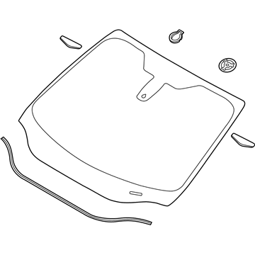 Ford GM5Z-5803100-A Glass - Windscreen