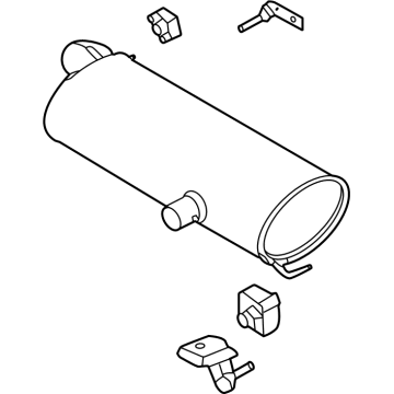 Ford MB3Z-5230-A Muffler And Pipe Assembly - Rear