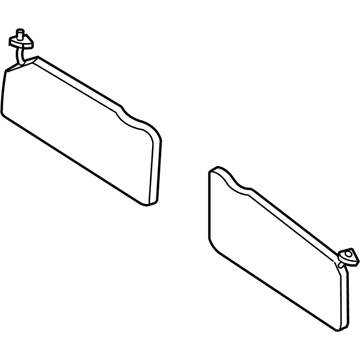 Mercury 5L8Z-7804104-DAA Visor Assembly - Sun