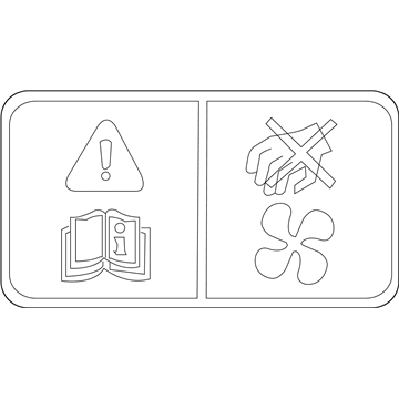 Lincoln XW4Z-8653-BA Decal - Radiator Fan Warning