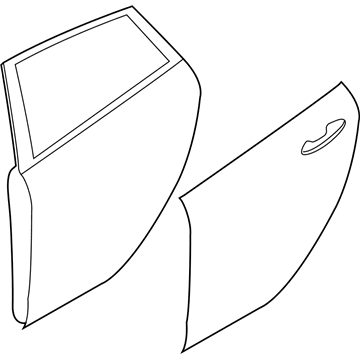 Ford G2BZ-5824630-A Door Assembly - Rear Less Hinges
