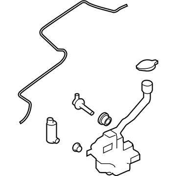 Ford Flex Windshield Washer Fluid Reservoir - DA8Z-17618-C