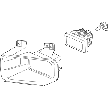 FL3Z-15200-A Ford Fog Lamp Assembly, Front Passenger Side Illustration 1 of 1
