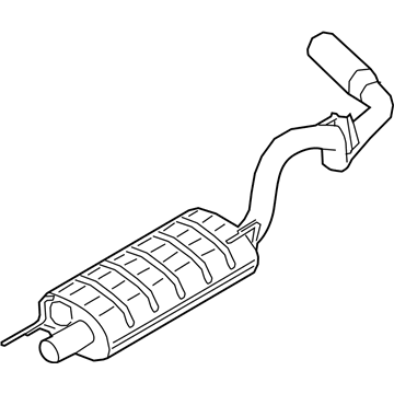 Ford JL3Z-5230-K Muffler And Pipe Assembly - Rear