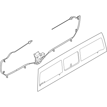 Ford NZ6Z-6042006-G Glass - Sliding
