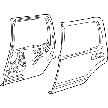 Lincoln 5C5Z-7824630-A Door Assembly - Rear - Left