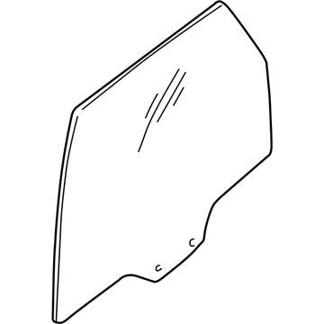 Ford 5L8Z-7825713-AA Glass - Rear Door