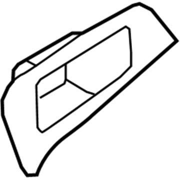 9H6Z-5422621-AB Ford Handle Bezel, Steel Gray, Driver Side Illustration 1 of 1