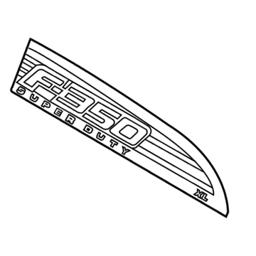Ford CC3Z-16720-DC Nameplate, Front Passenger Side CC3Z-16720-DC Ford Nameplate, Front Passenger Side Illustration 1 of 1