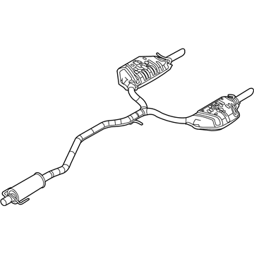 Ford 7E5Z-5230-CA Muffler Assembly - Centre And Rear