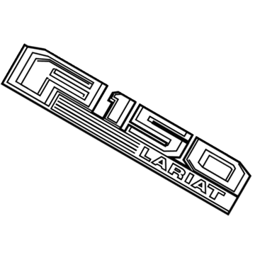 FL3Z-16720-E Ford Nameplate, Black/Red, Front Passenger Side Illustration 1 of 1