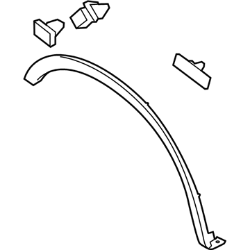 Ford FL3Z-16038-AA Wheel Opening Molding, Front Passenger Side FL3Z-16038-AA Ford Wheel Opening Molding, Front Passenger Side Illustration 1 of 1