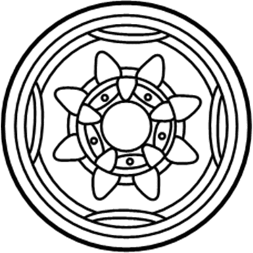 Ford YL3Z-1015-AB Spare Wheel YL3Z-1015-AB Ford Spare Wheel Illustration 1 of 1