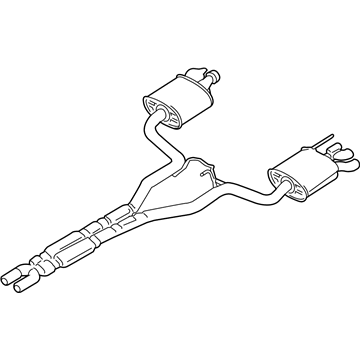 Ford FR3Z-5230-U Muffler Assembly - Centre And Rear