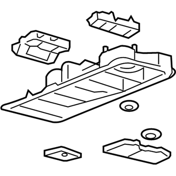5F2Z-17519A70-AAC Ford Overhead Console, Upper Illustration 1 of 1