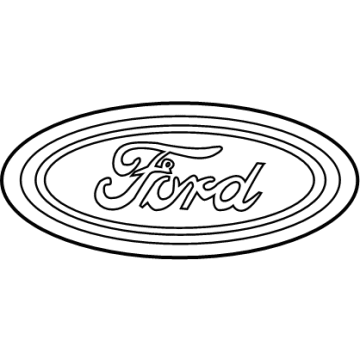 LC3Z-8213-A Ford Emblem, Gray, Front Illustration 1 of 1